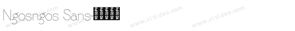 Ngosngos Sans字体转换